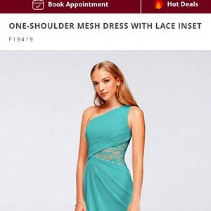 Long, one shoulder bridesmaid's dress